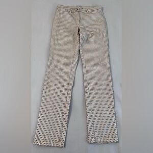 RABE 1920 Women’s Dress‎ Pants Sz 36 Geometric  Beige Pockets